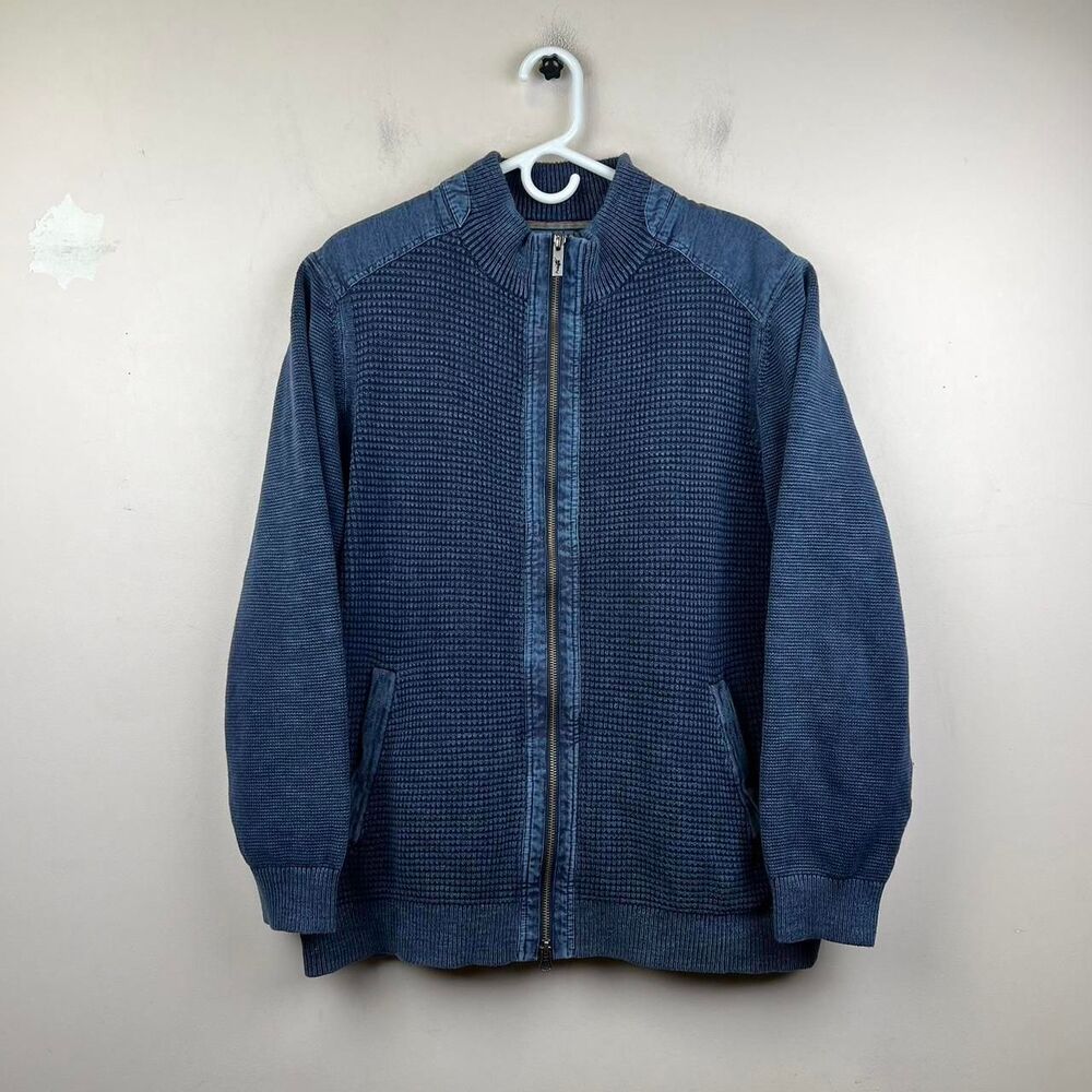 Tommy Bahama Navy Blue Zip up Jacket Size L